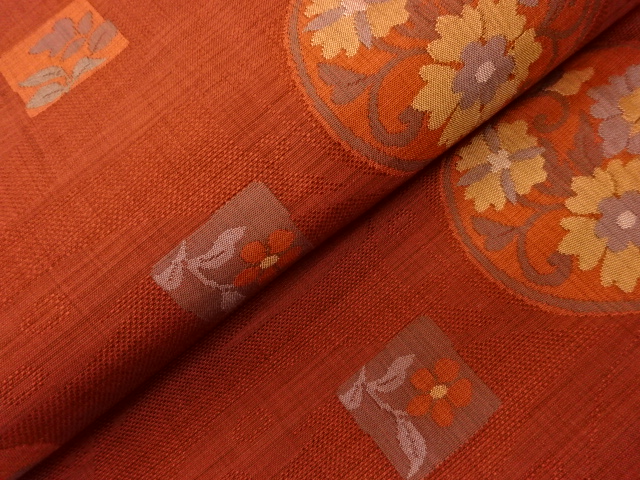 着物・帯 ] - 名古屋帯 JAPANESE NAGOYA OBI / WOVEN FLOWER & BIRD